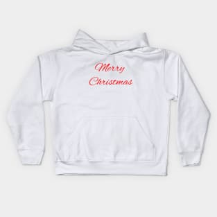 Merry Christmas Red Font Design Kids Hoodie